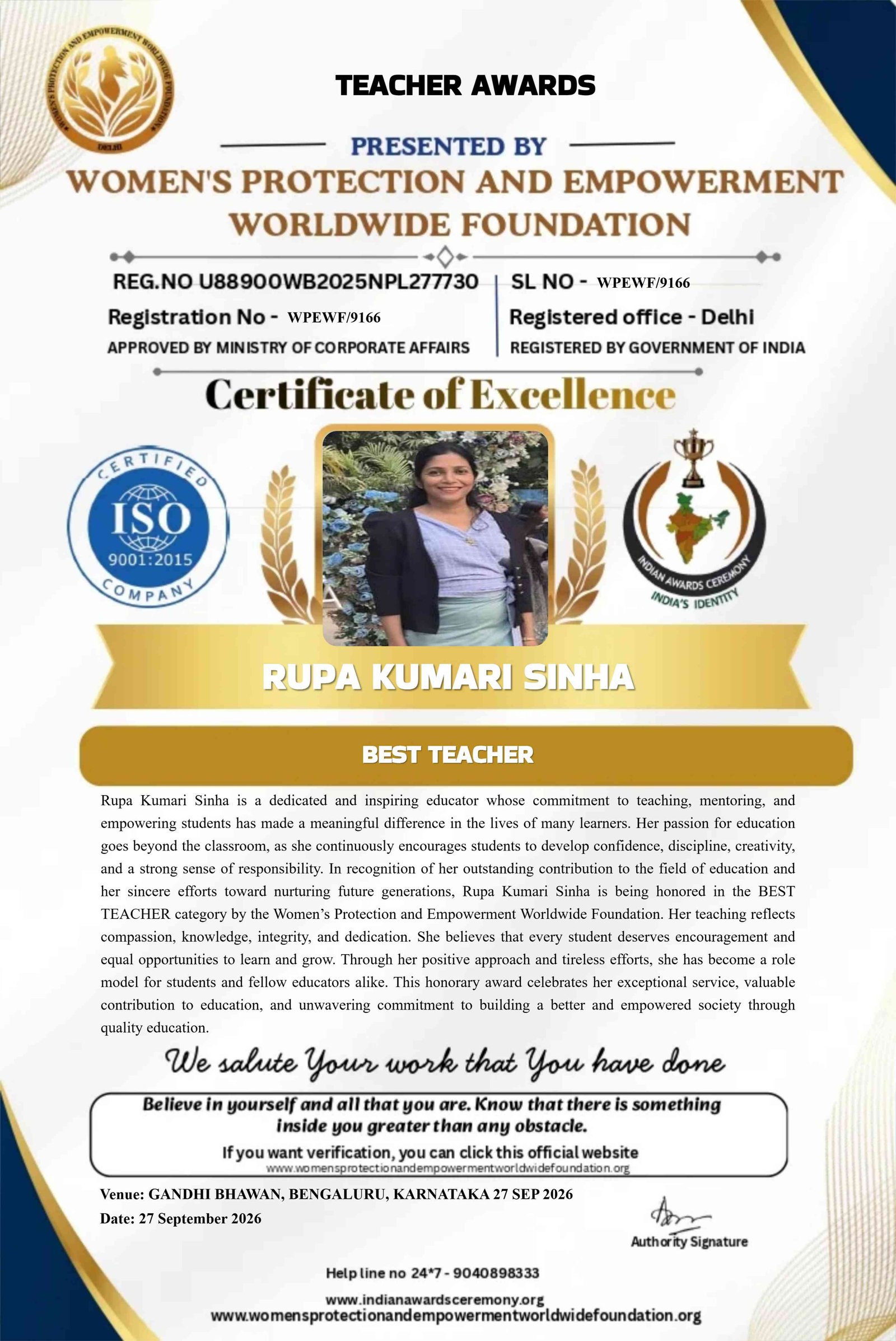 Certificate