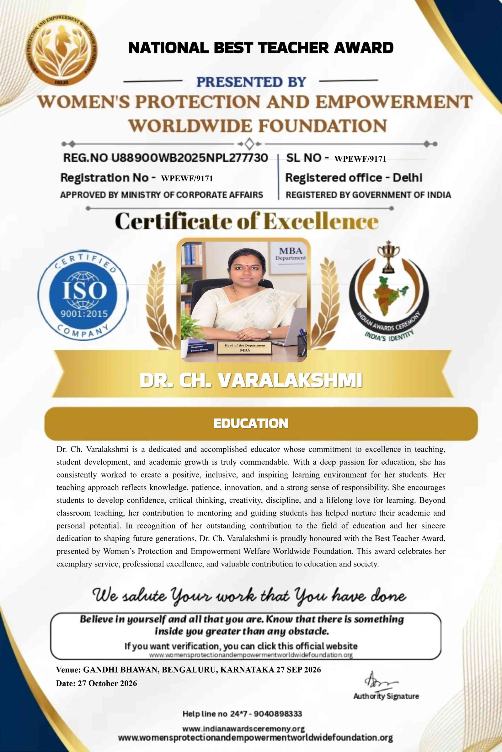 Certificate