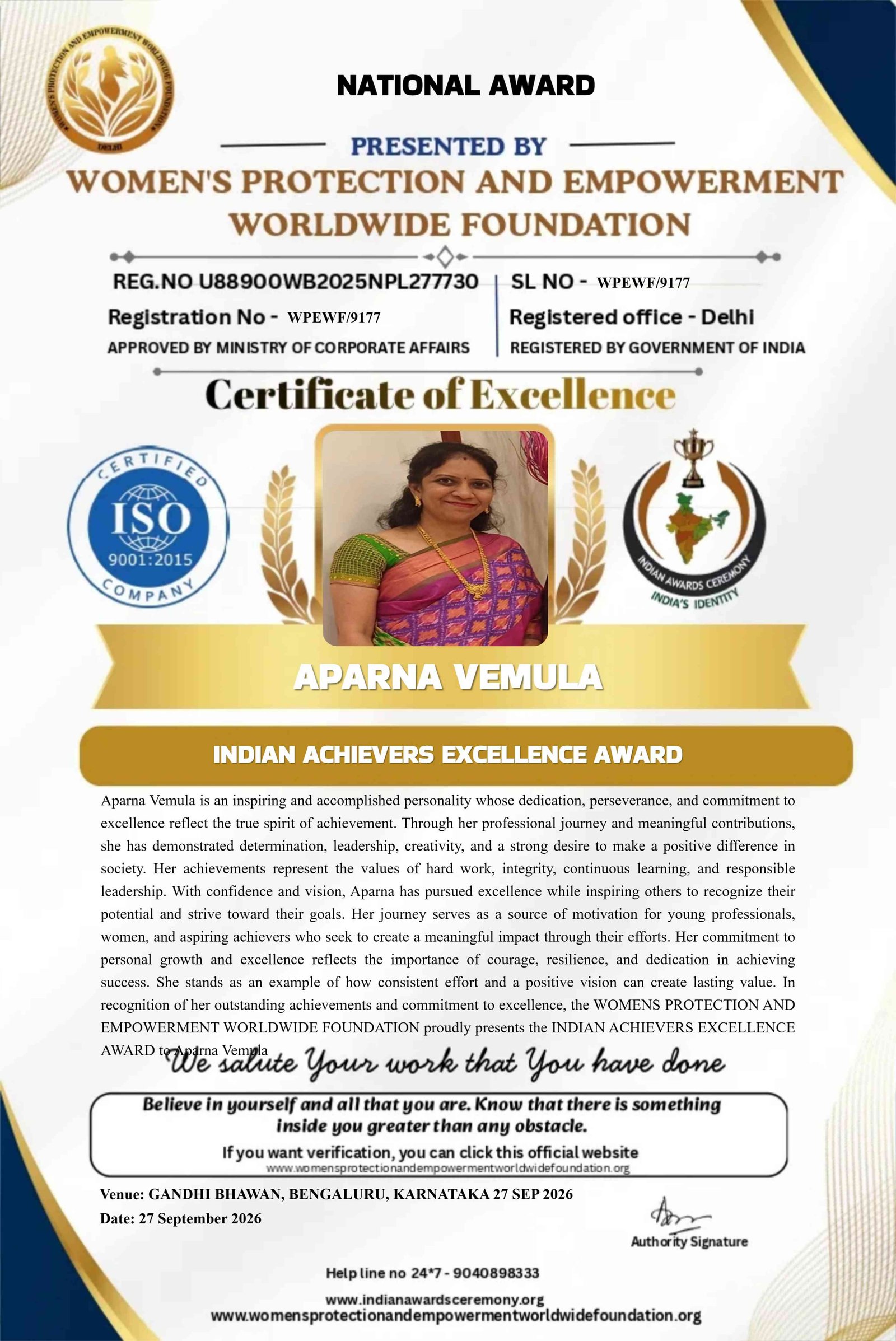 Certificate