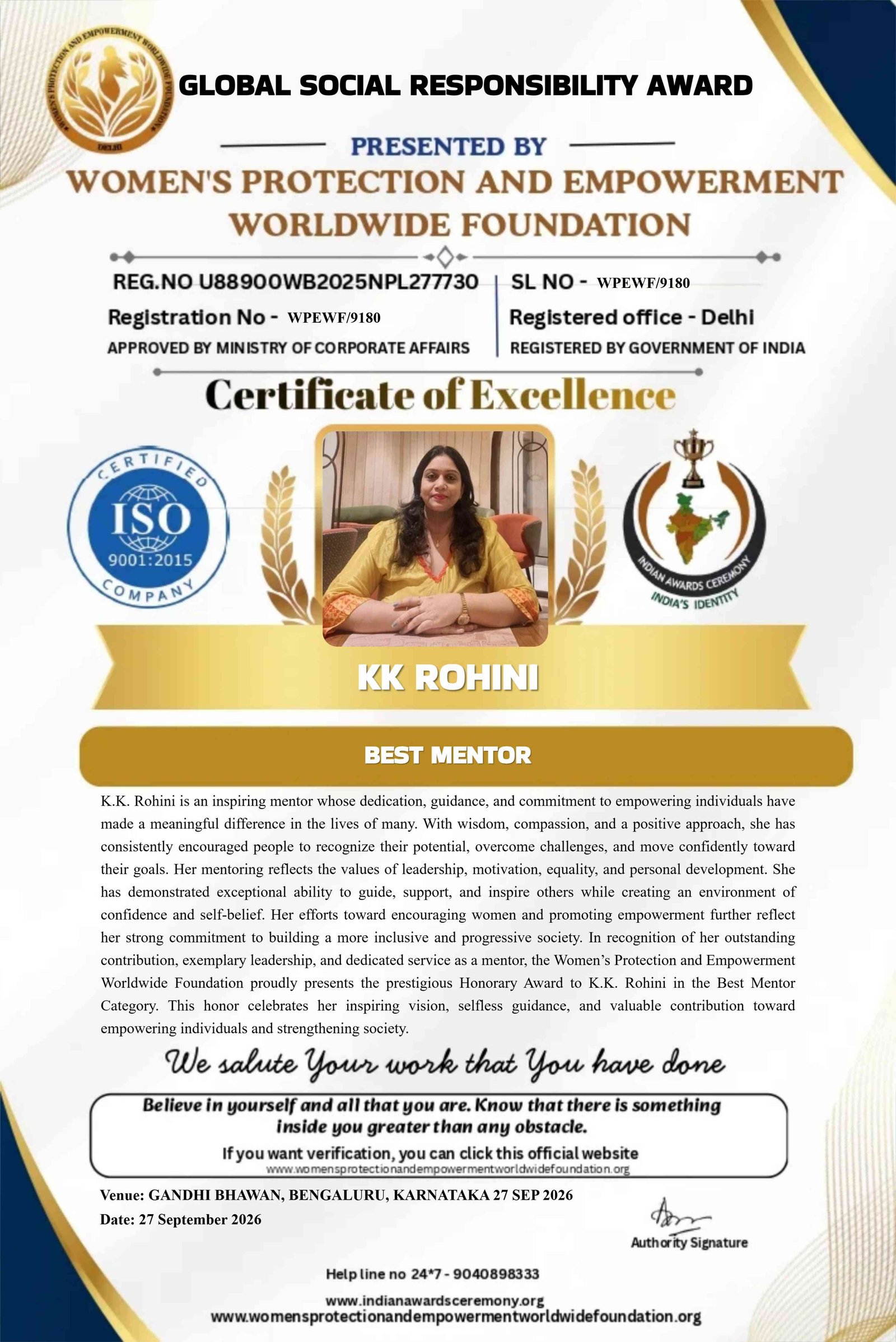 Certificate